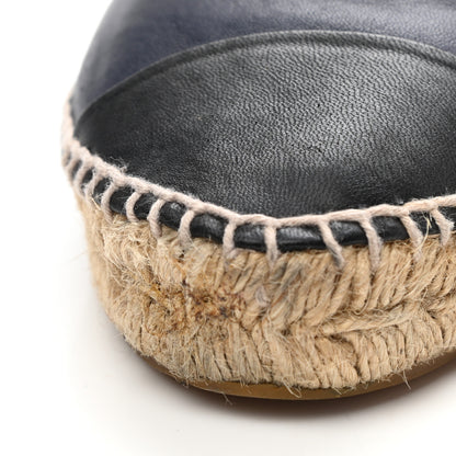 Chanel Lambskin CC Espadrilles 39 Navy Black 10 of 11