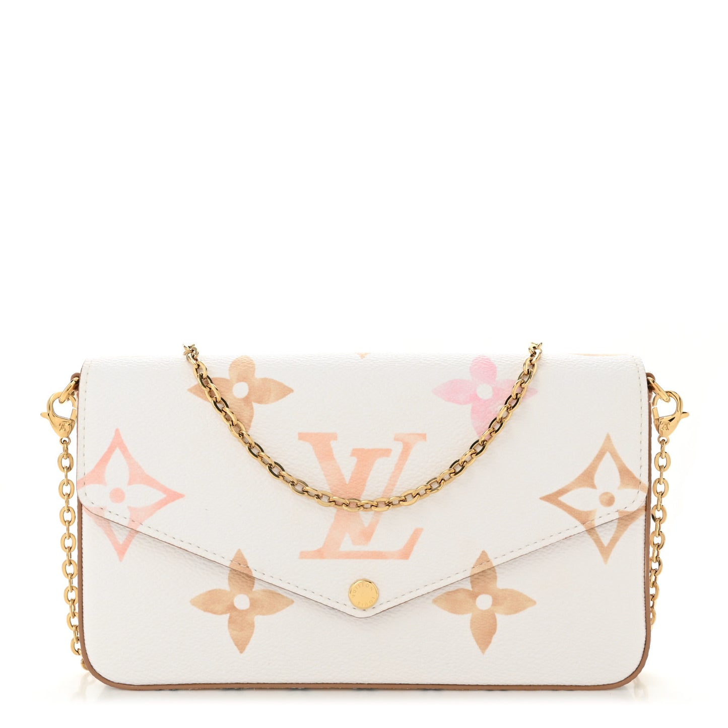 Monogram Giant By The Pool 2.0 Felicie Pochette Chain Wallet Beige