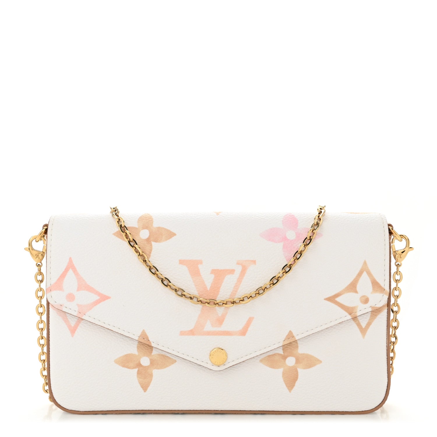 Louis Vuitton Monogram Giant By The Pool 2.0 Felicie Pochette Chain Wallet Beige 1 of 11