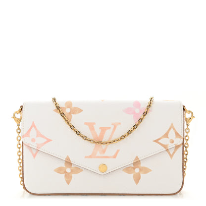 Louis Vuitton Monogram Giant By The Pool 2.0 Felicie Pochette Chain Wallet Beige 1 of 11