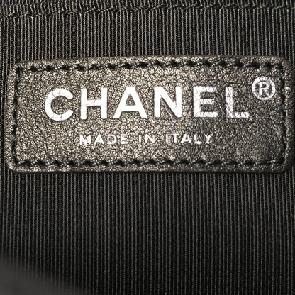 Chanel Metallic Lambskin Quilted XXL Travel Flap Bag  Dark Grey 6 of 12