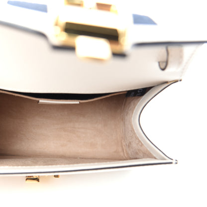Gucci Calfskin Mini Sylvie Top Handle Bag White 5 of 10
