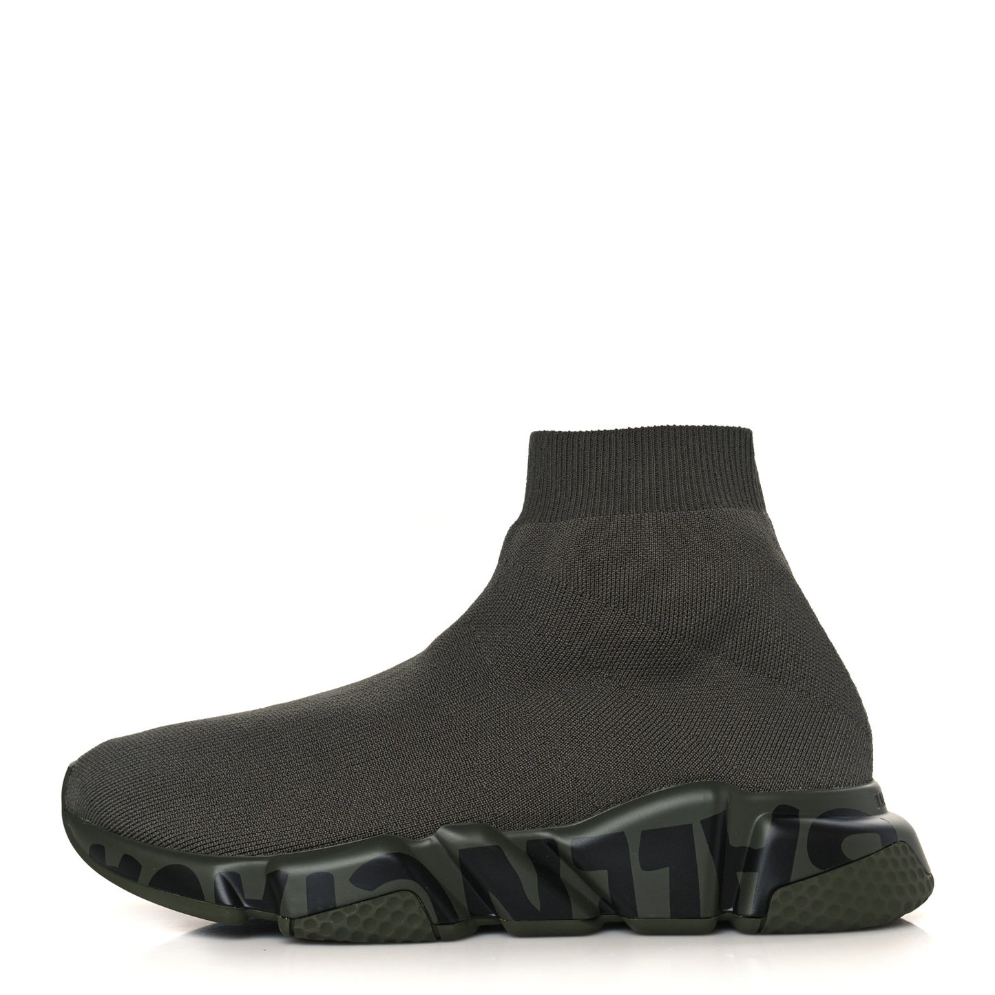 Neoprene Knit Womens Speed Graffiti Sneakers 40 Kaki Black