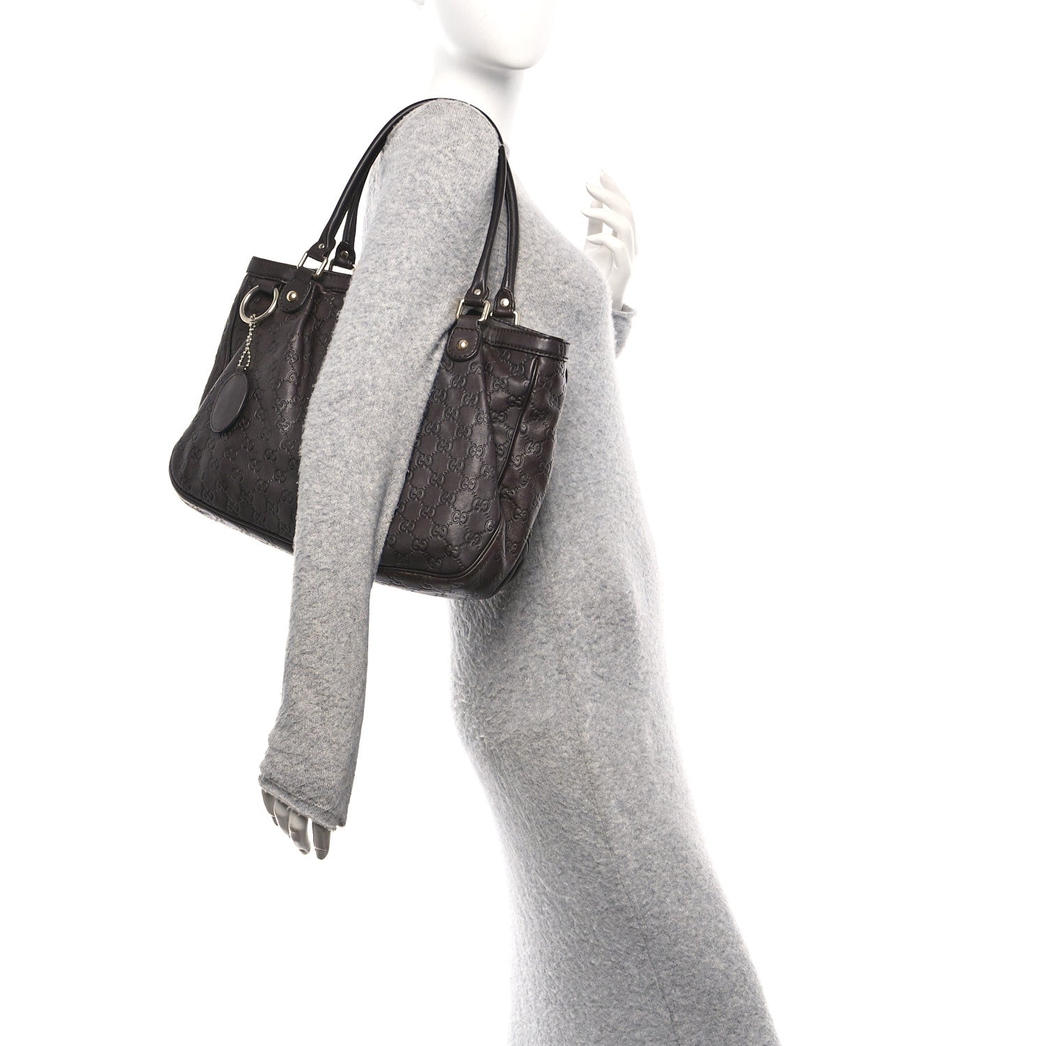 Gucci Guccissima Medium Sukey Top Handle Tote Chocolate 2 of 10