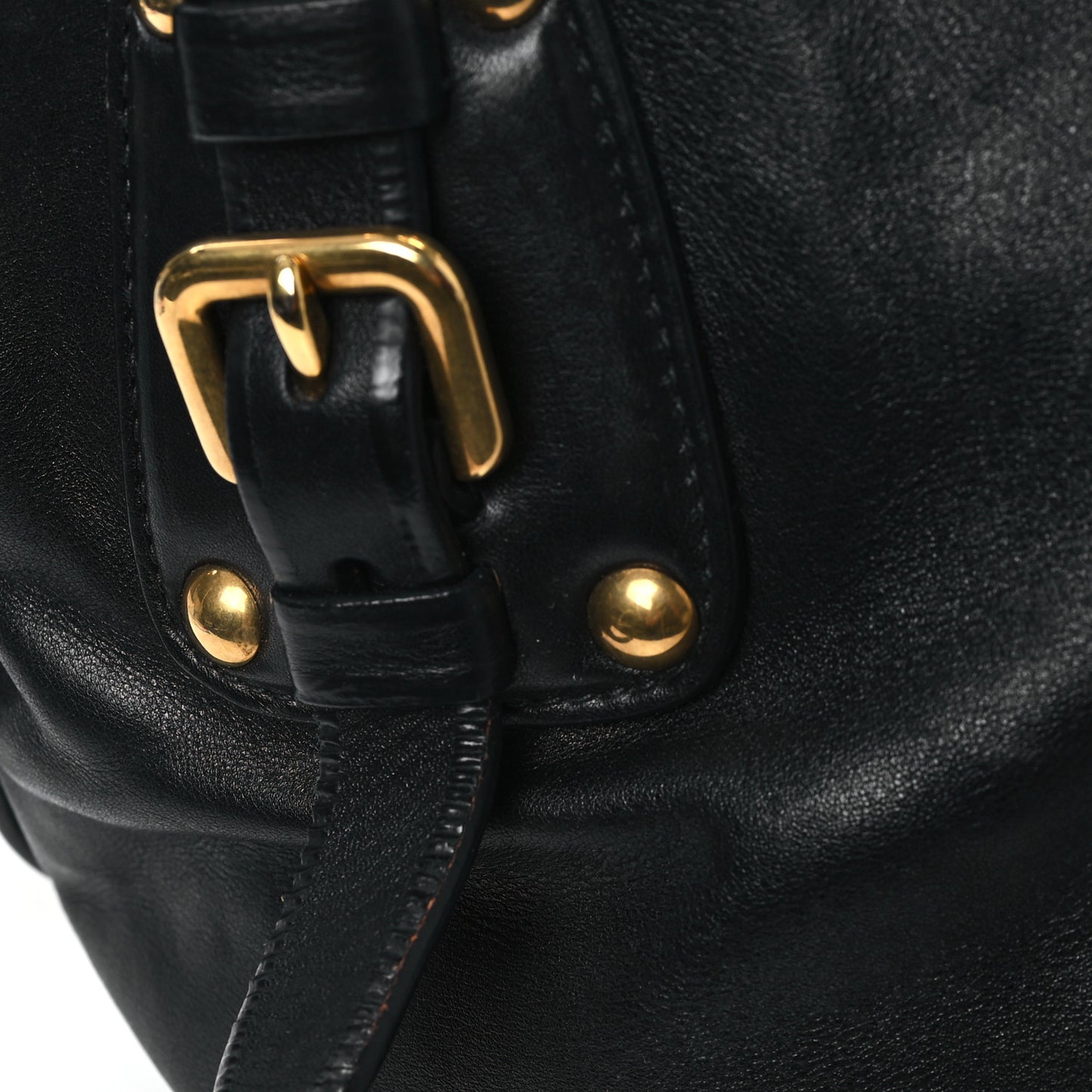 Soft Calf Shopping Satchel Black