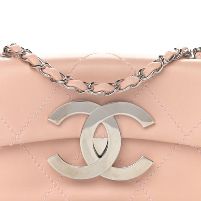 Chanel Lambskin Diamond Stitched CC Flap Pink 7 of 15