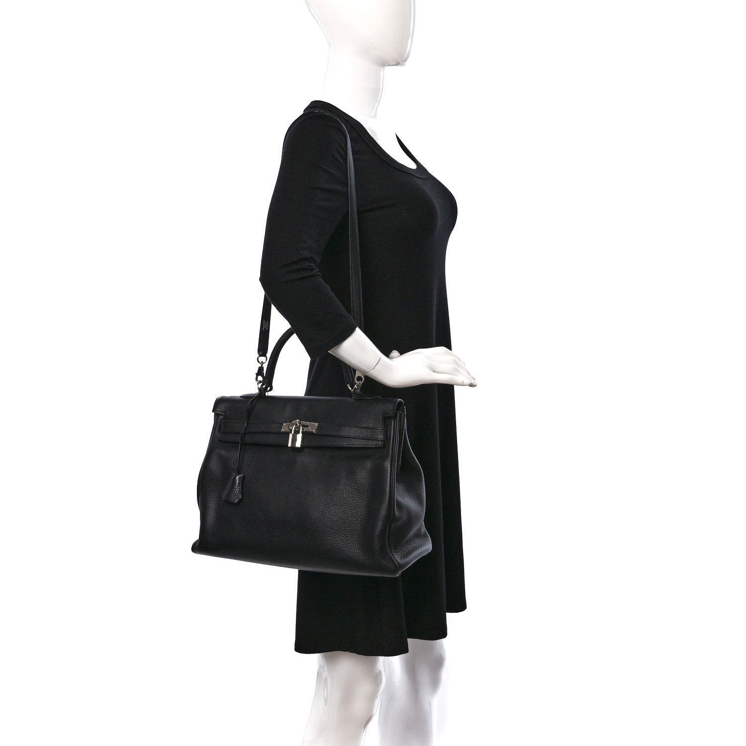 Hermes Taurillon Clemence Kelly Retourne 35 Black 2 of 18