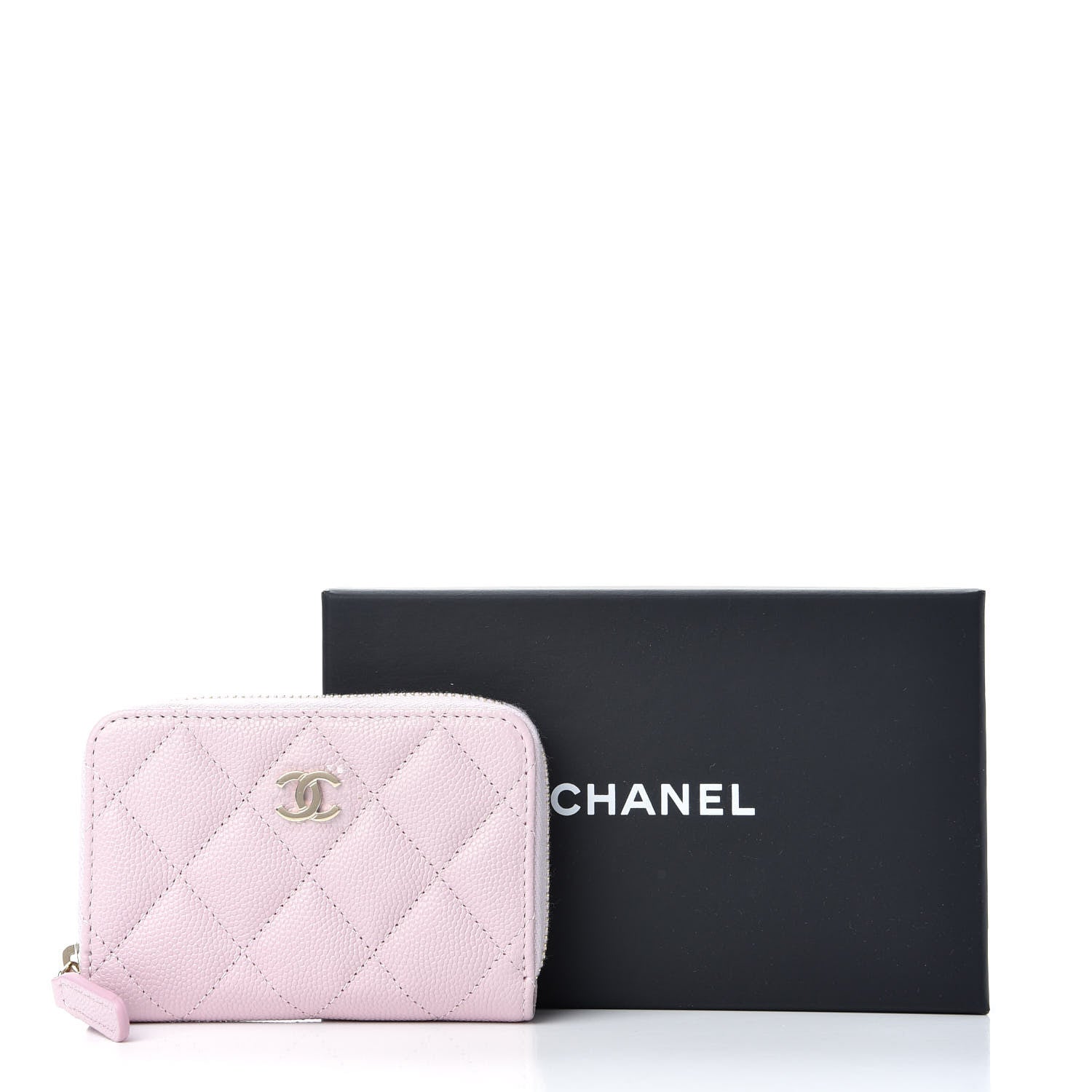 Chanel Caviar Quilted Zip Coin Purse Light Pink 8 of 8