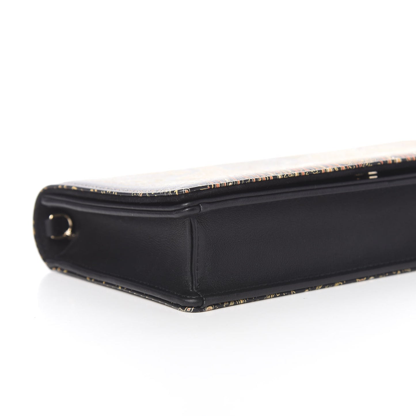 Printed Calfskin Animals Chain Pouch Brown Multicolor