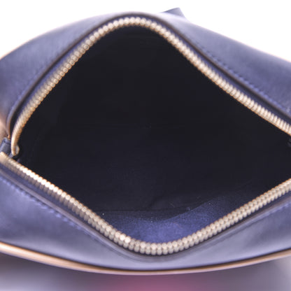 Fendi Vitello Century Matte Stamp Patch Bi-Color Mini Camera Case Blue Notte Amido Pink 5 of 13