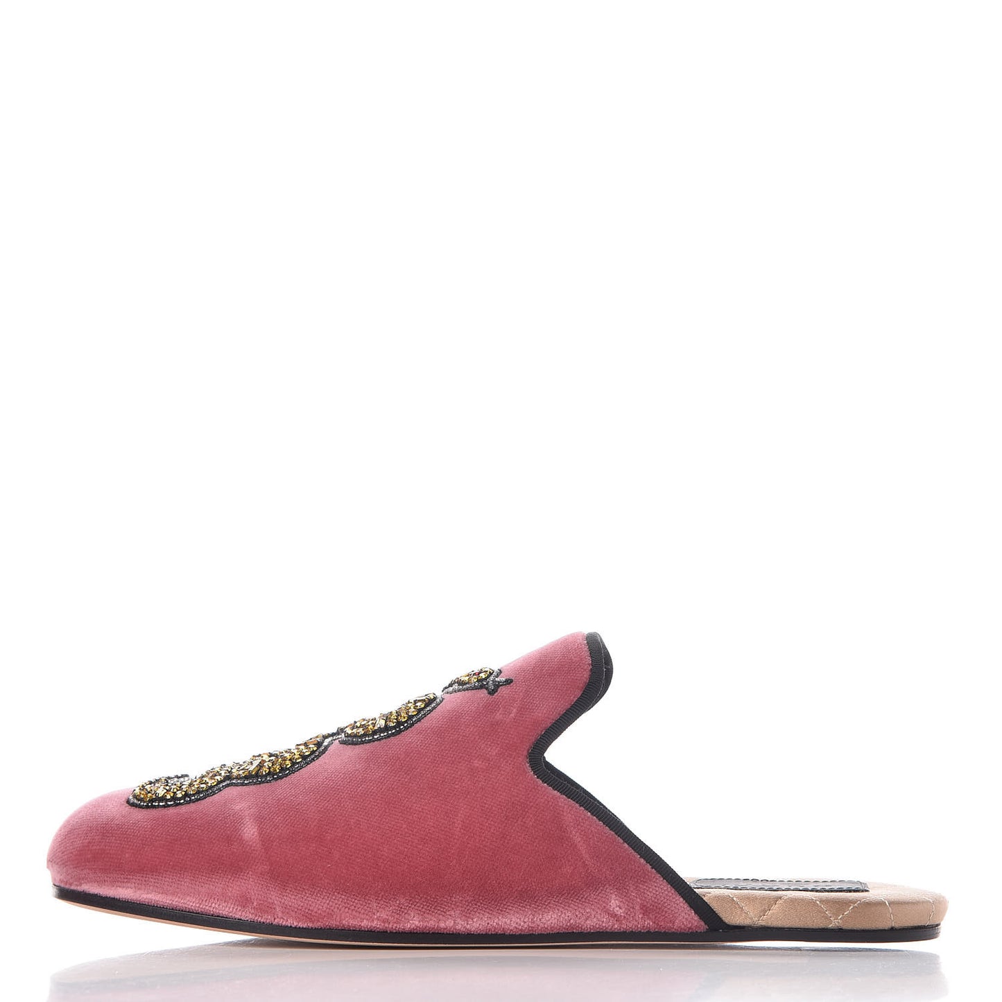 Velvet Silk Embellished Platform Detachable Slide 37 Tibet Red