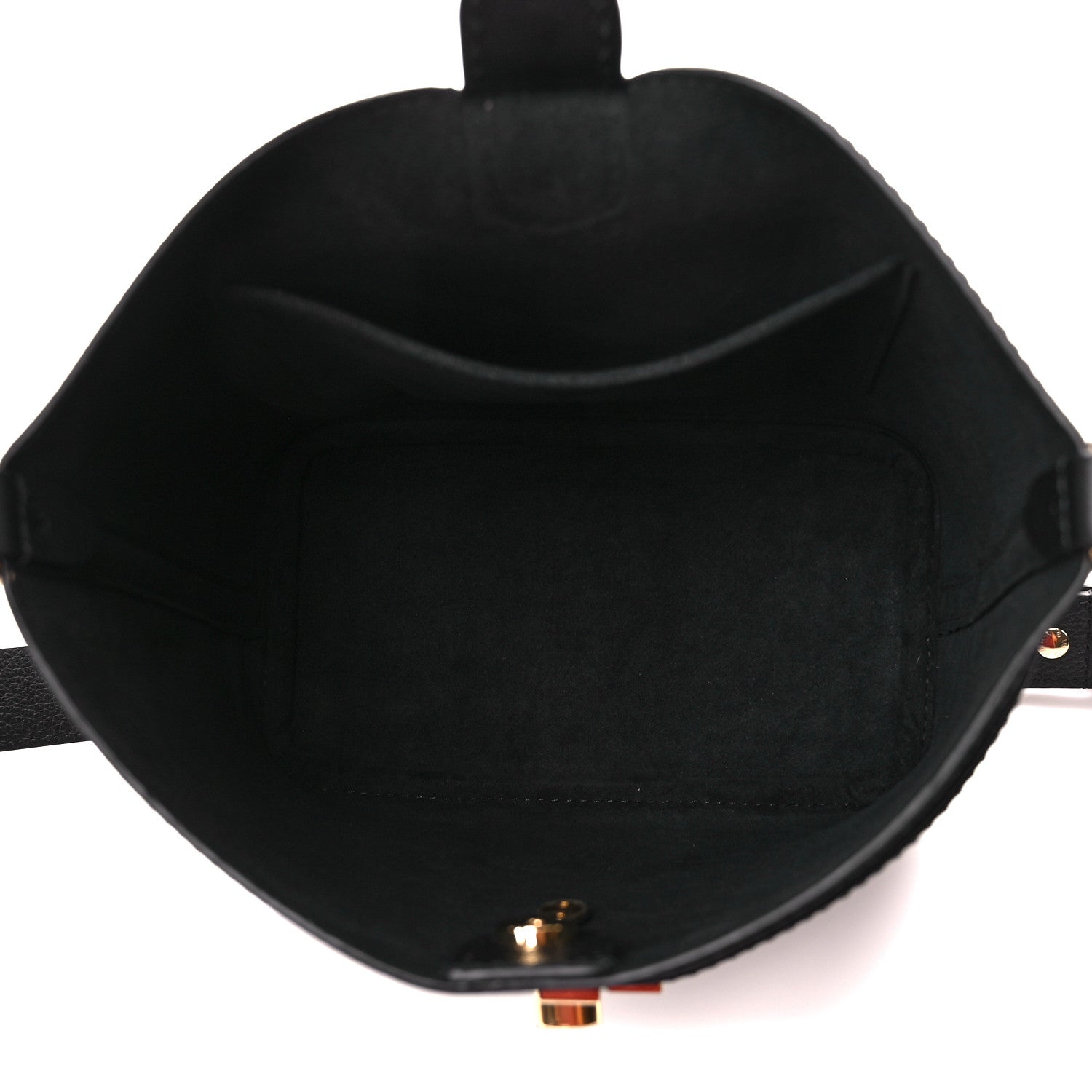 Louis Vuitton Calfskin Lock and Walk Bucket Black 5 of 11