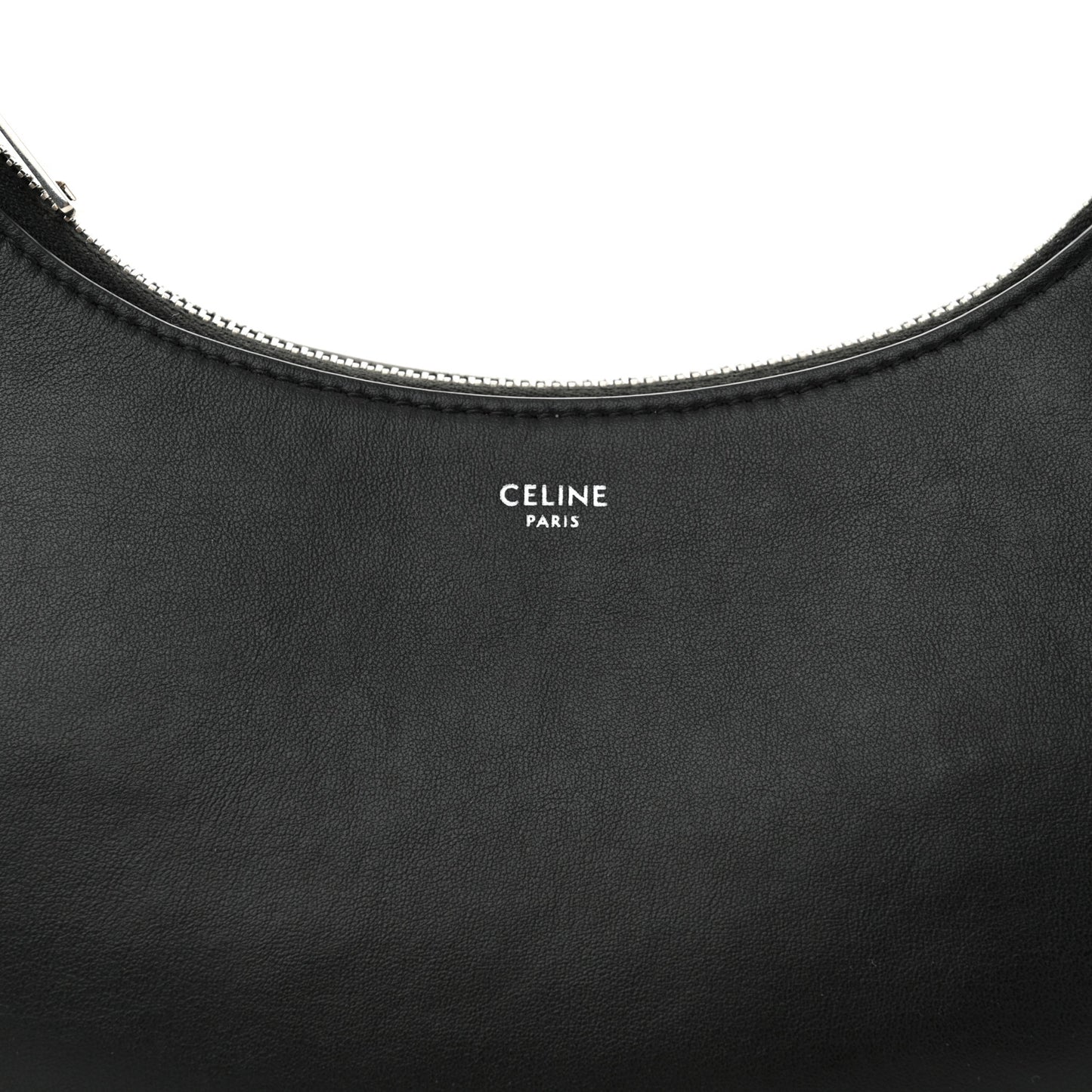 Smooth Calfskin Chain Strap Ava Shoulder Bag Black