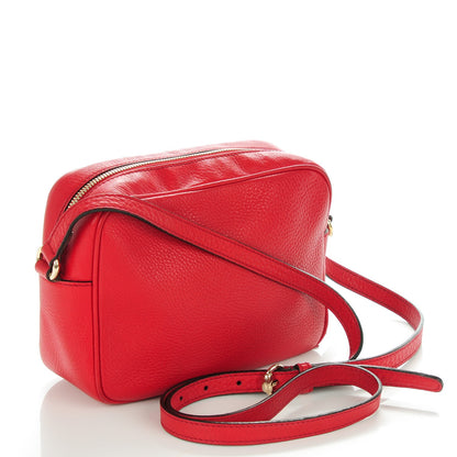 Gucci Pebbled Calfskin Small Soho Disco Bag Tabasco Red 3 of 7