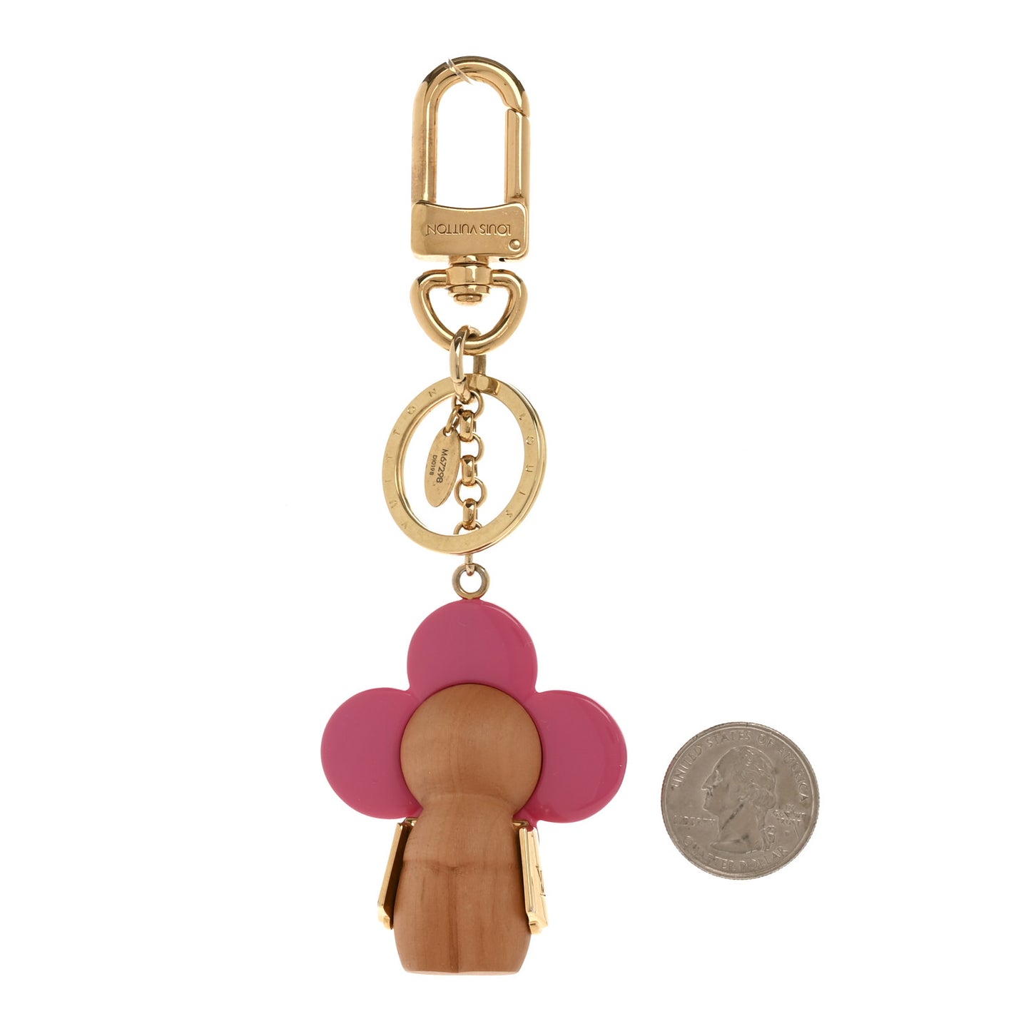 Resin Wood Vivienne Bag Charm Pink