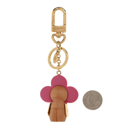 Louis Vuitton Resin Wood Vivienne Bag Charm Pink 2 of 4