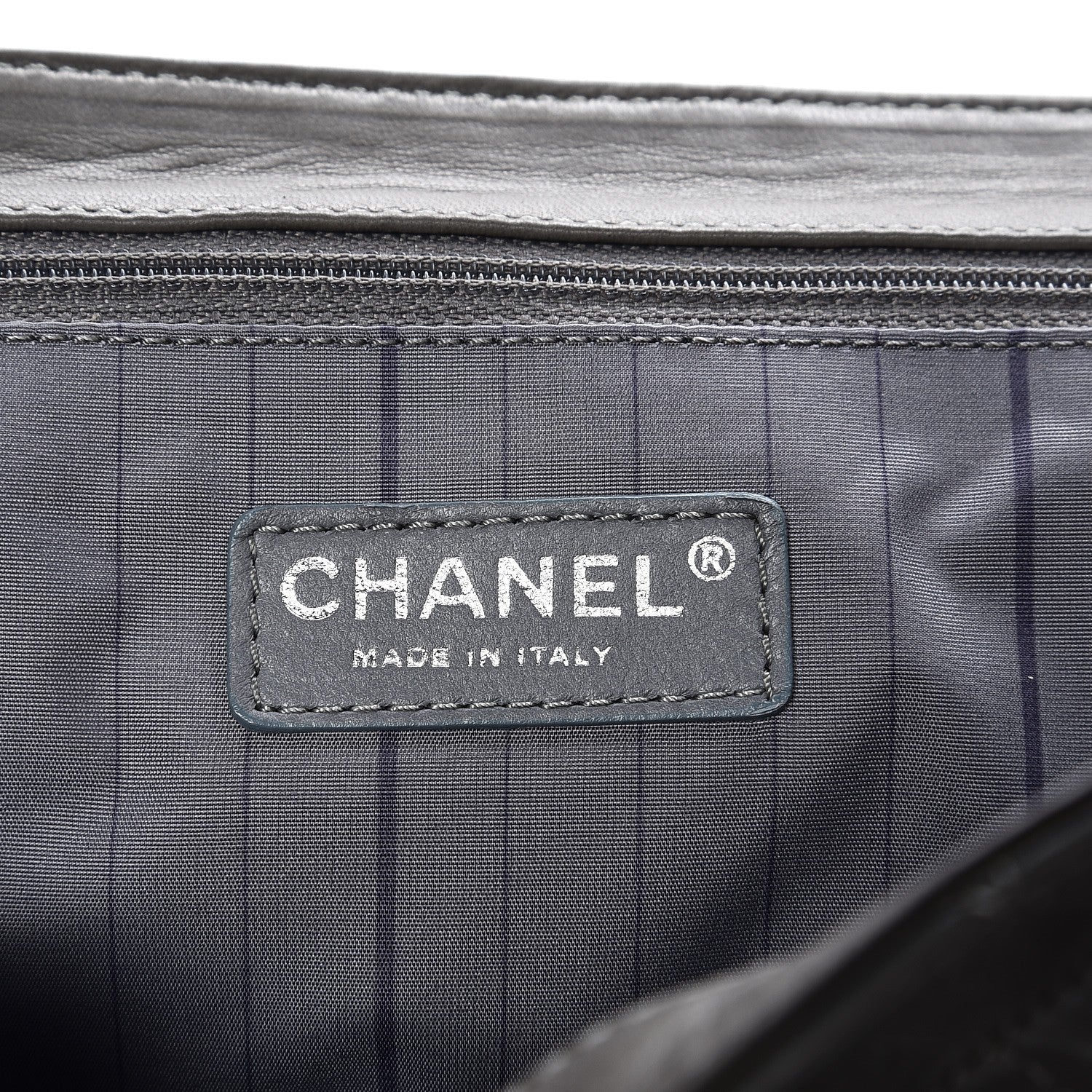 Chanel Glazed Calfskin Mademoiselle Lock Kelly Flap Bag Grey 7 of 16