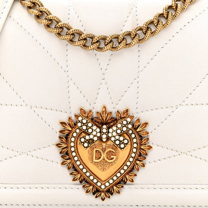 Dolce & Gabbana Calfskin Medium Devotion Crossbody Bag White 7 of 9
