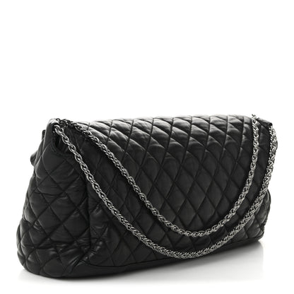Chanel Lambskin Quilted Large Paris Moscou Red Square Bag Black 3 of 10