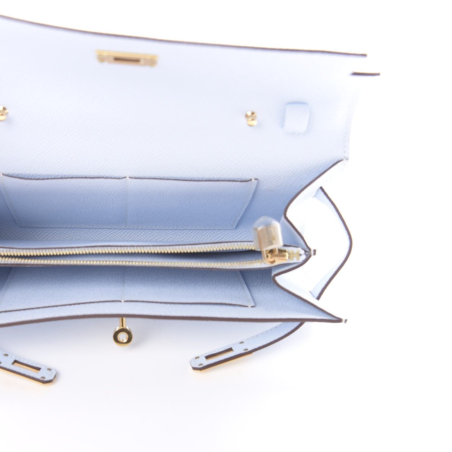 Hermes Epsom Kelly Wallet To Go Bleu Brume 4 of 10