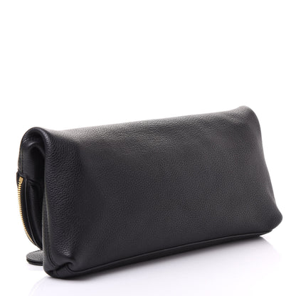 Alexander McQueen Grainy Calfskin Padlock Skull Clutch Black 2 of 8