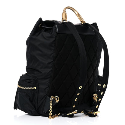 Burberry Nylon Large Rucksack Backpack Black Gold 3 of 13