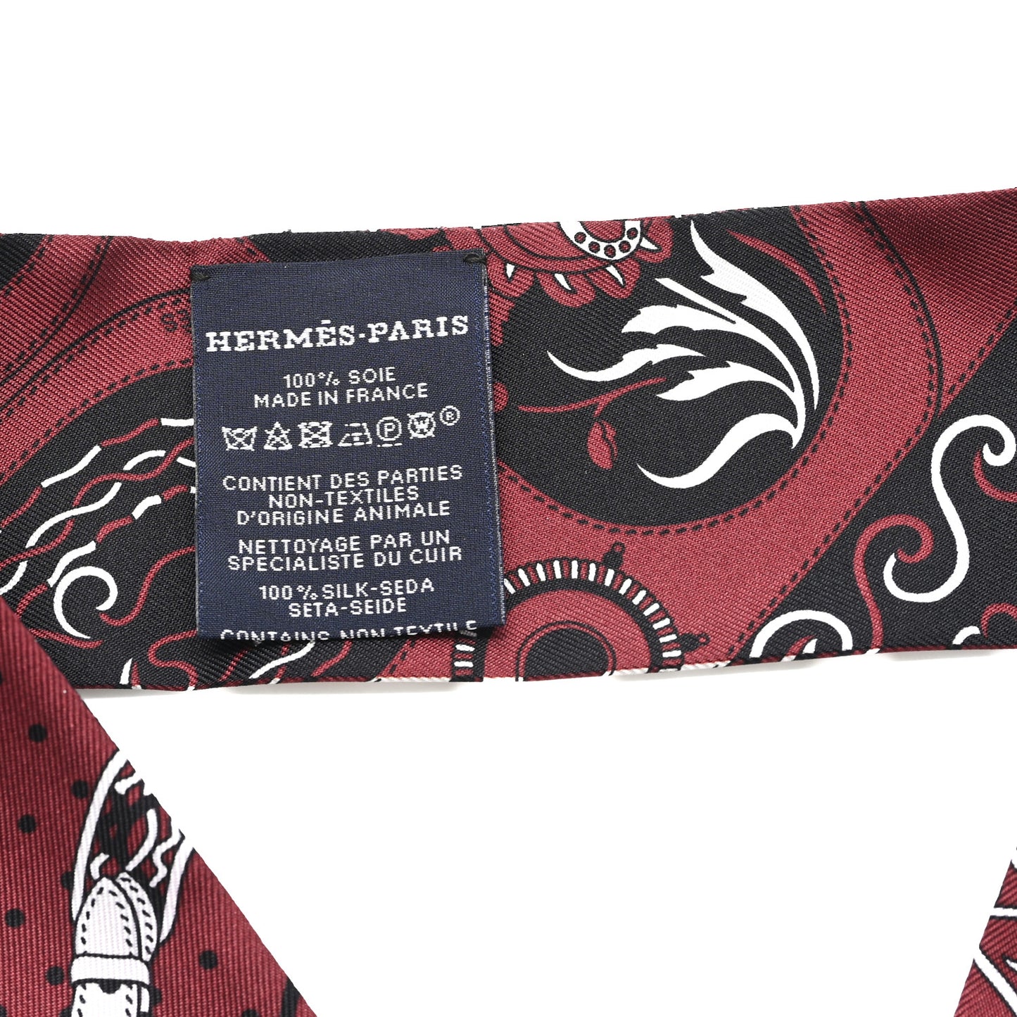 Silk Festival Des Amazones Bandana Fringed Twilly Rouge H