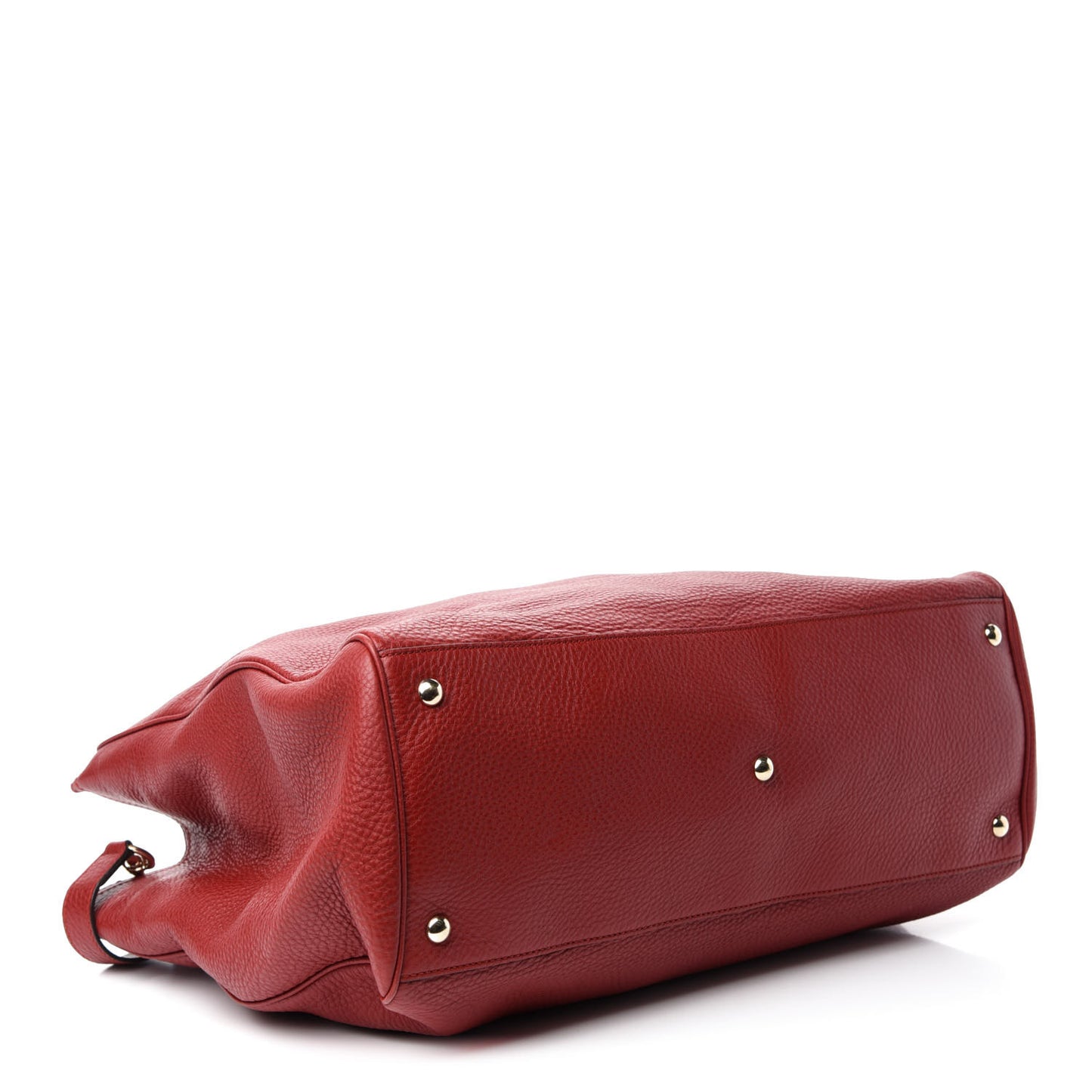 Calfskin Large Bamboo Shopper Tote Red