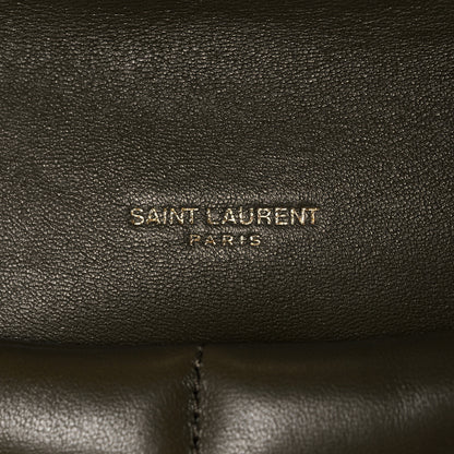 Saint Laurent Lambskin Quilted Toy Loulou Puffer Monogram Chain Satchel Seaweed 6 of 11