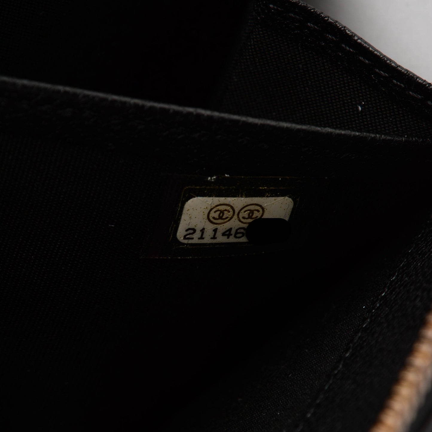 Patent Quilted Zip Around Wallet Black