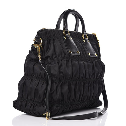 Prada Tessuto Nylon Gaufre Tote Black 4 of 15