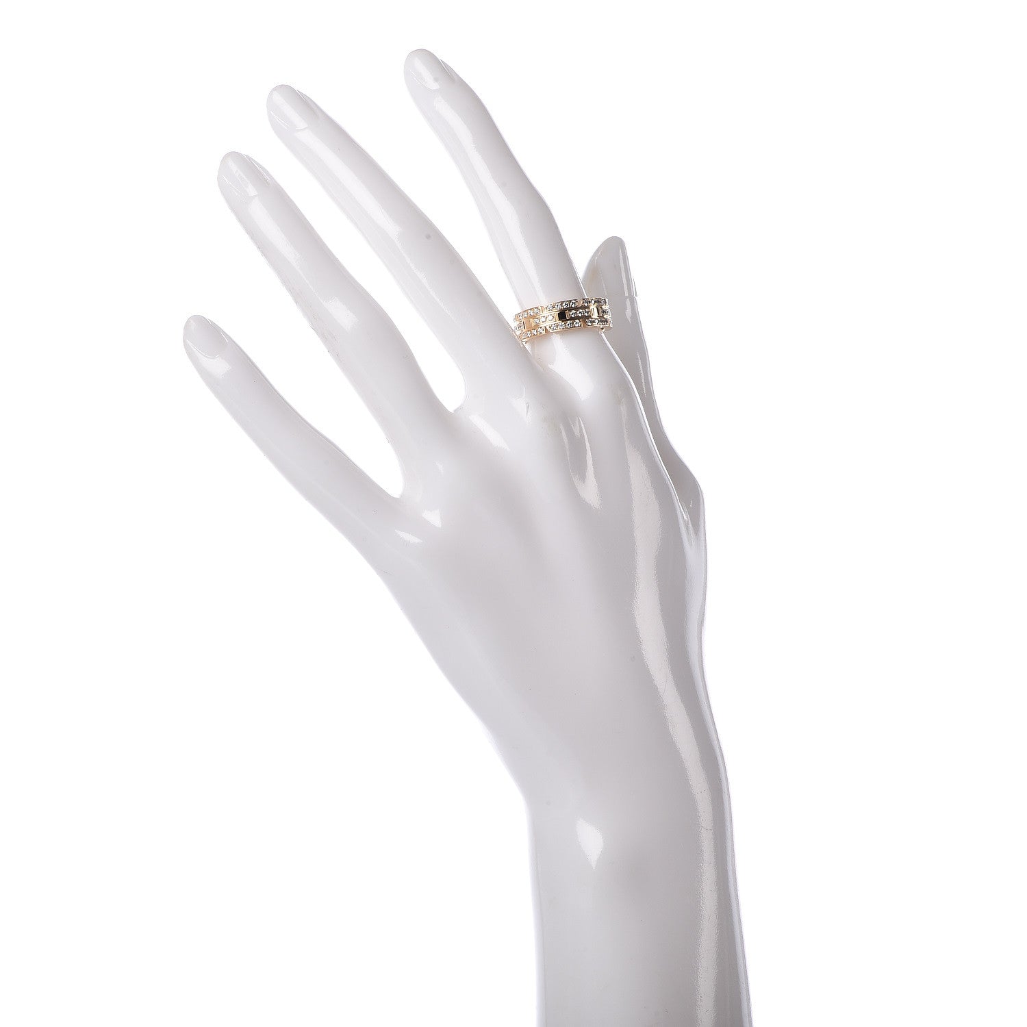 Cartier 18K Yellow Gold Diamond 6mm Tank Francaise Ring 52 6 2 of 6