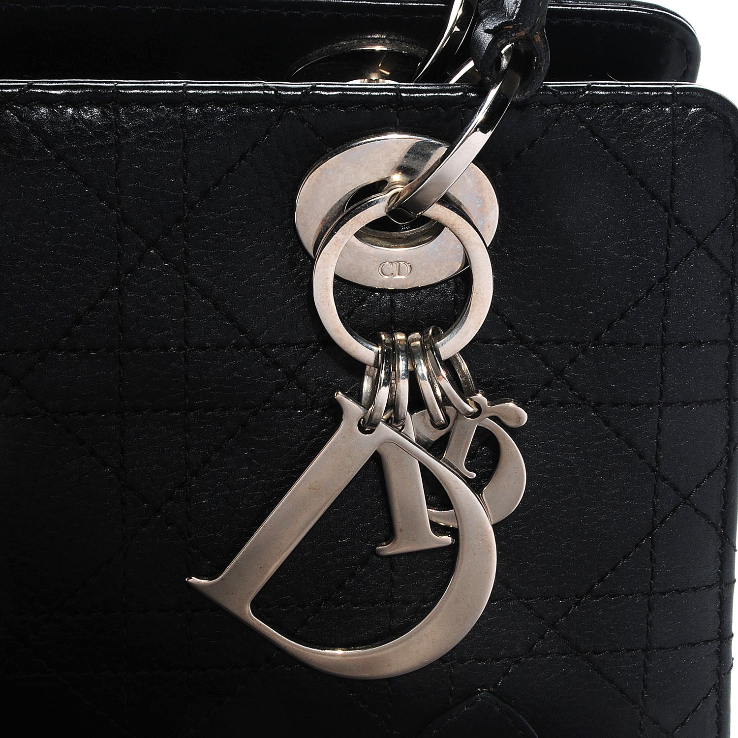 Christian Dior Calfskin Cannage Stitched Lady Dior East West Black 7 of 8