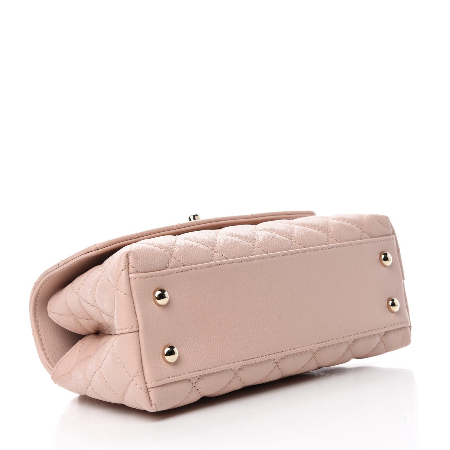 Caviar Quilted Mini Coco Handle Flap Light Pink