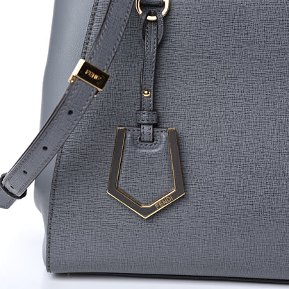 Fendi Vitello Elite Petite 2Jours Tote Grigio Grigio Chiaro 10 of 10