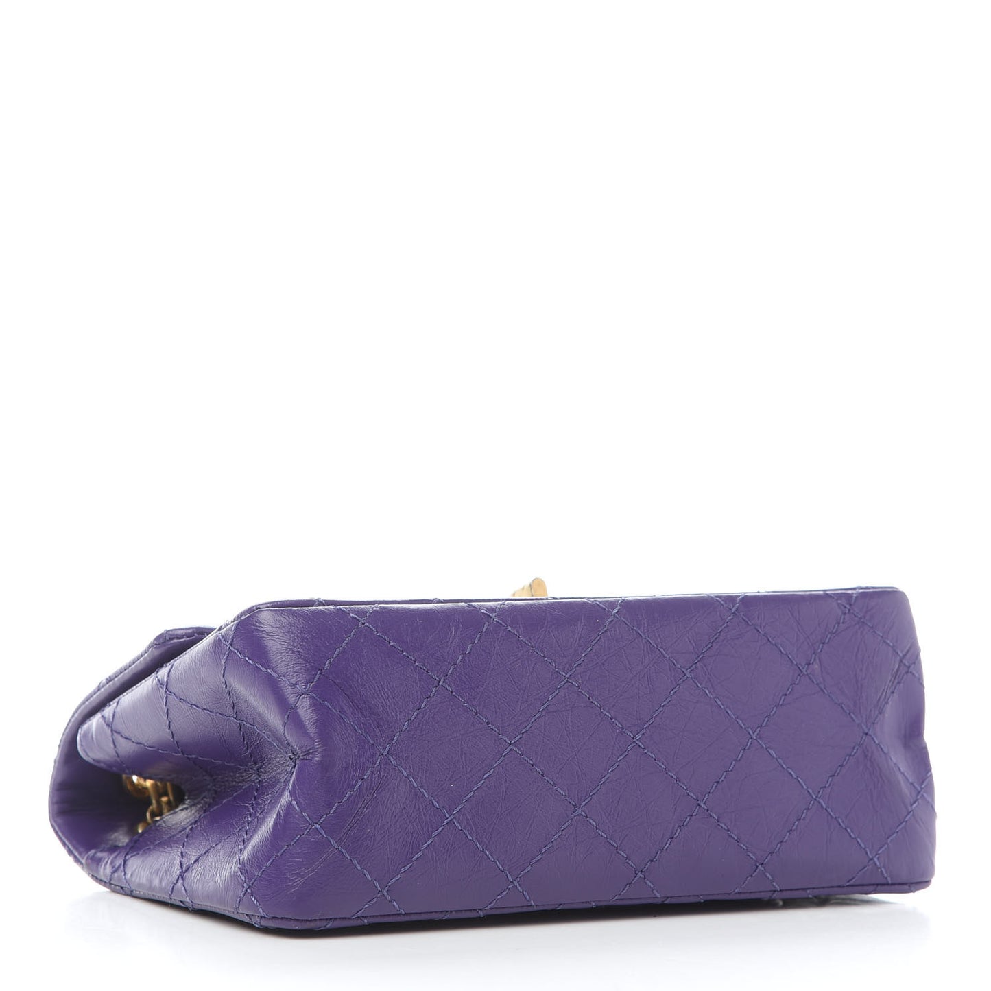 Aged Calfskin Quilted 2.55 Reissue Mini Flap Purple