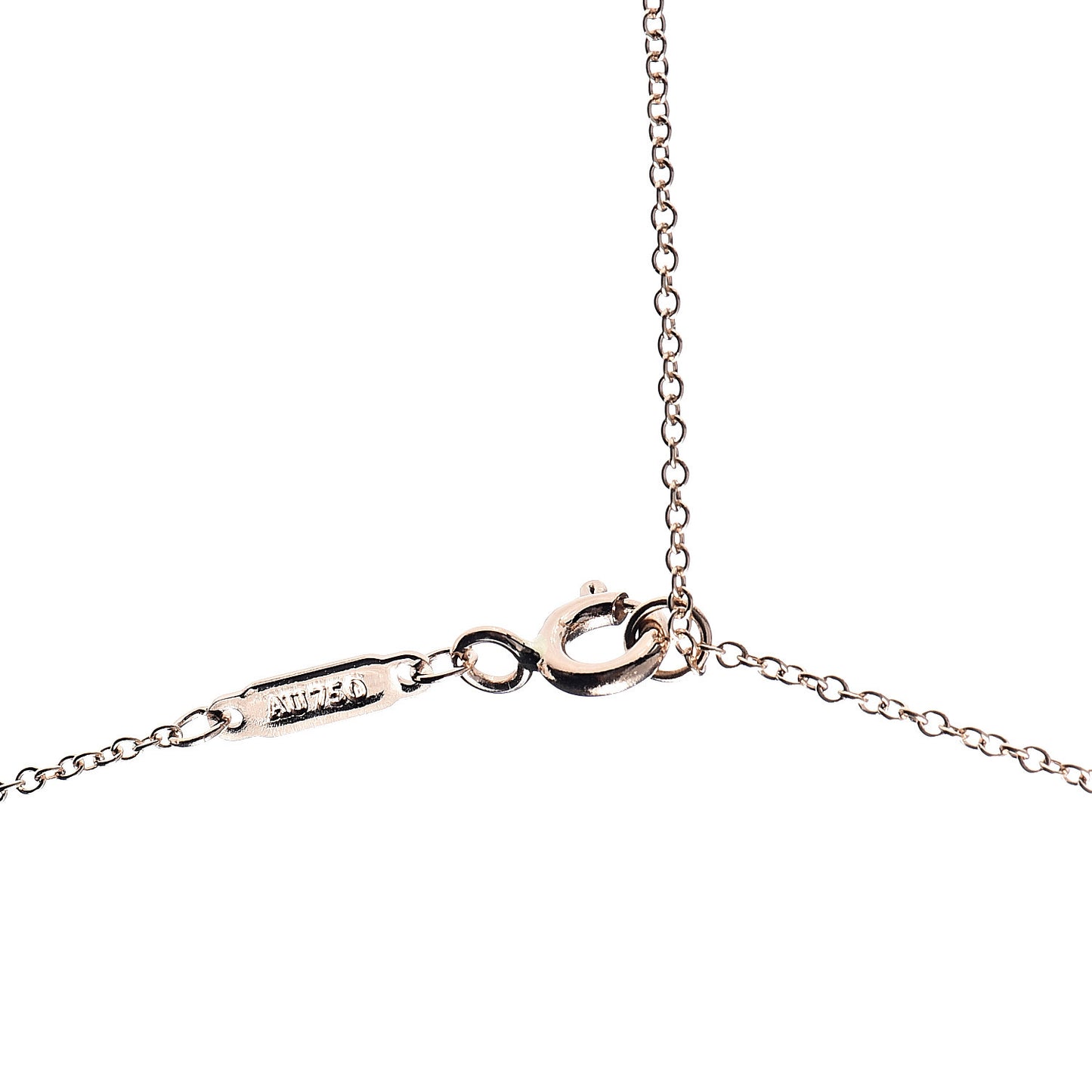 18K Rose Gold Small T Smile Pendant Necklace