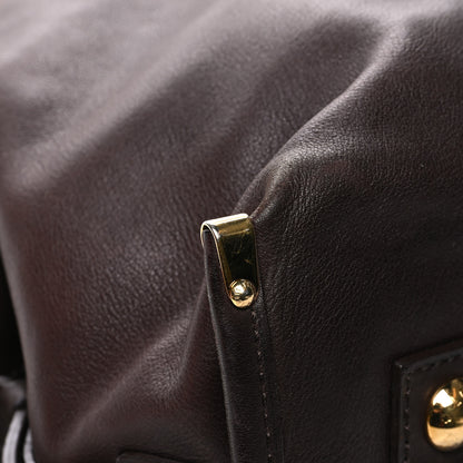 Louis Vuitton Calfskin Sac Louis Chocolate 10 of 14
