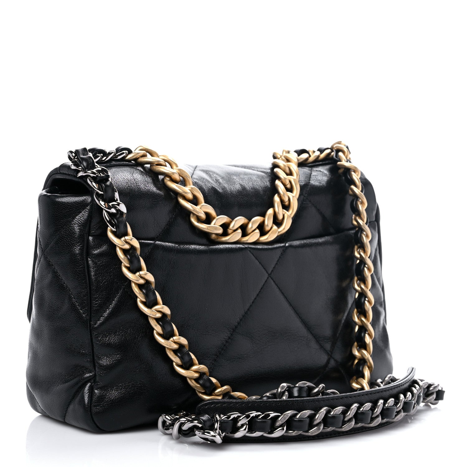 Chanel Goatskin Quilted Medium Chanel 19 Flap Black 3 of 11