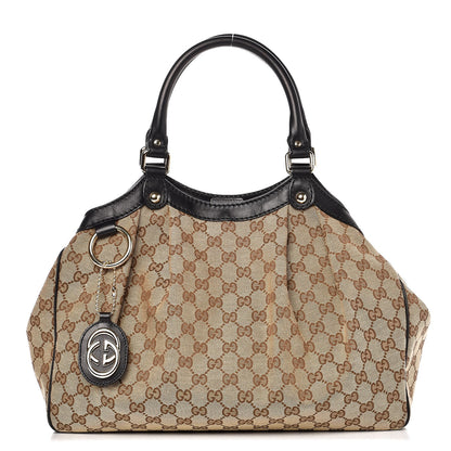 Gucci Monogram Medium Sukey Tote Beige Ebony Black 1 of 8