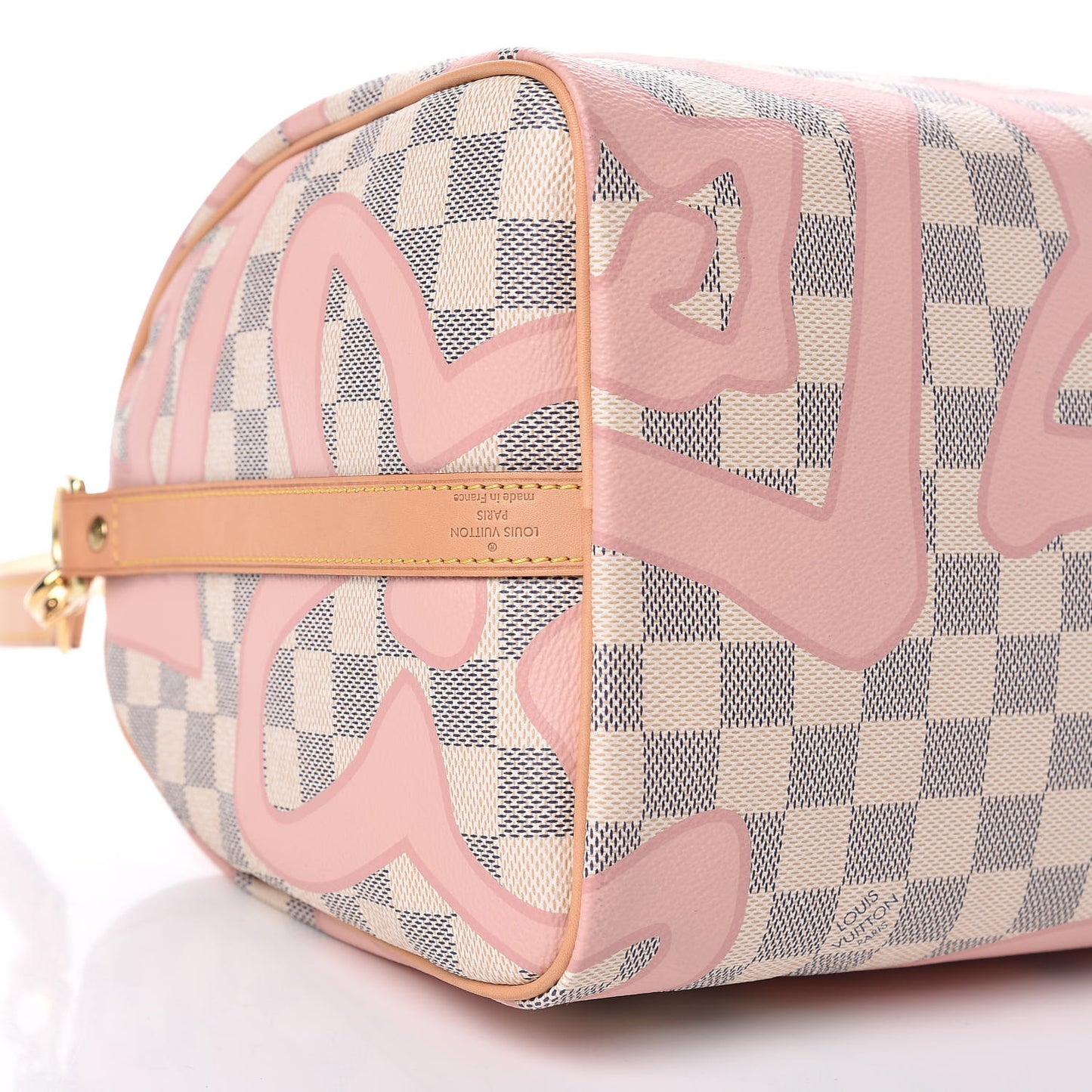 Damier Azur Tahitienne Speedy Bandouliere 30 Rose Ballerine