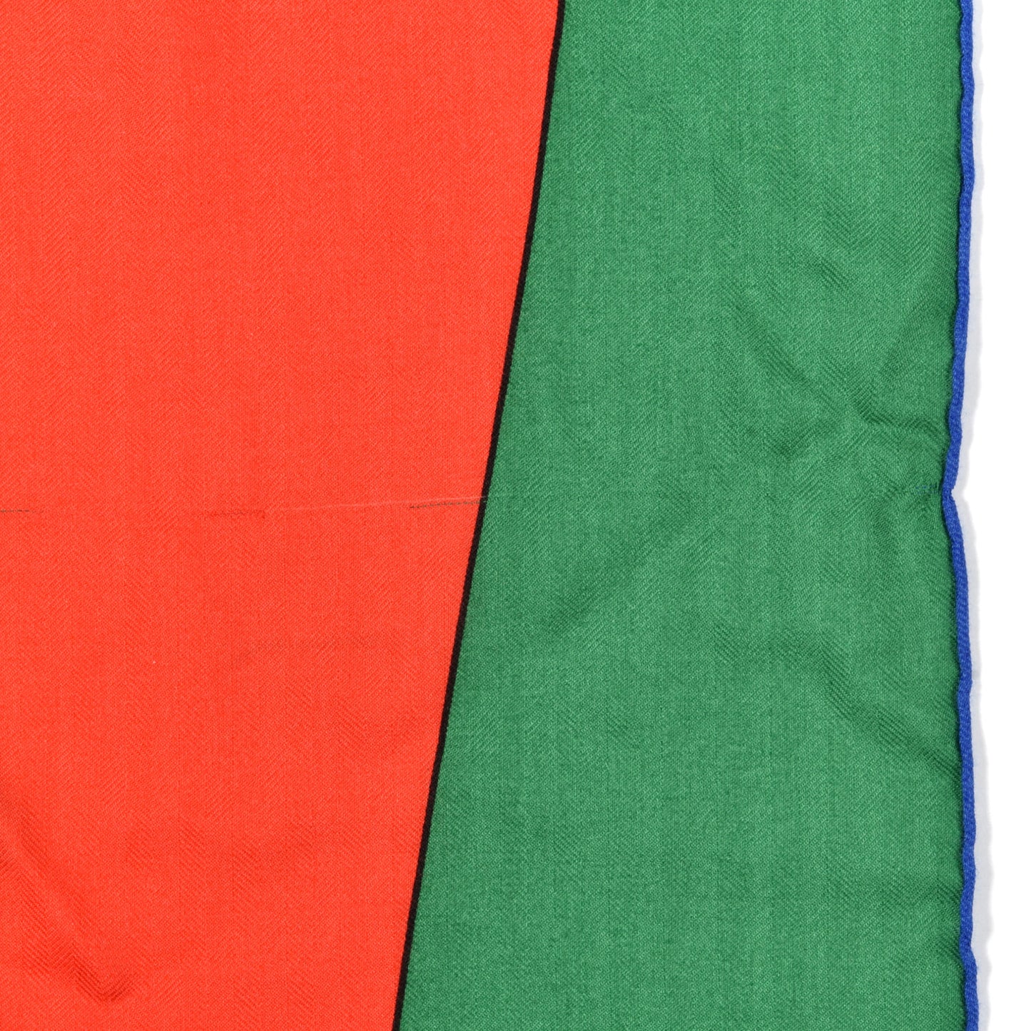 Cashmere Silk Football Club Scarf 100 Vert White Rouge