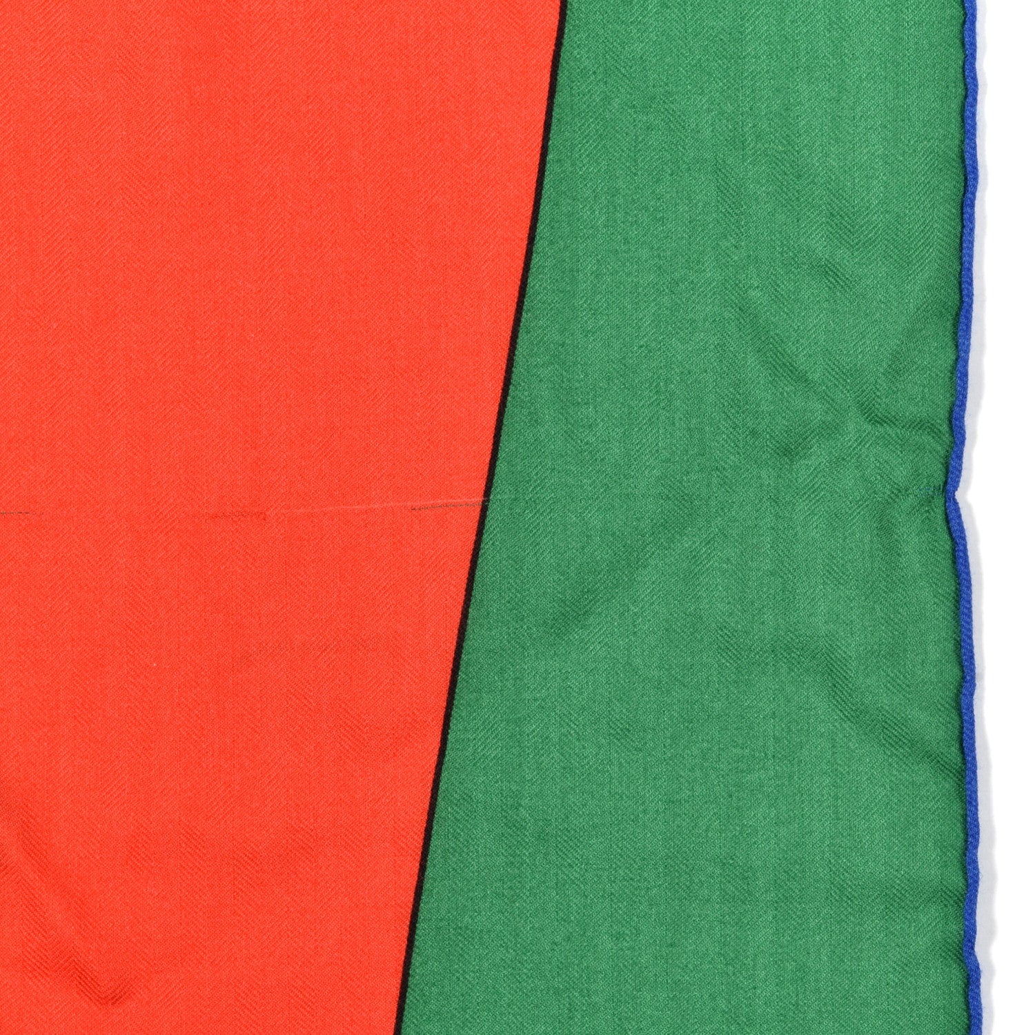 Hermes Cashmere Silk Football Club Scarf 100 Vert White Rouge 6 of 6