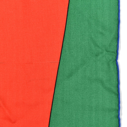 Hermes Cashmere Silk Football Club Scarf 100 Vert White Rouge 6 of 6