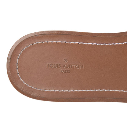 Louis Vuitton Metallic Calfskin Lock It Flat Mule 36 Gold 6 of 12
