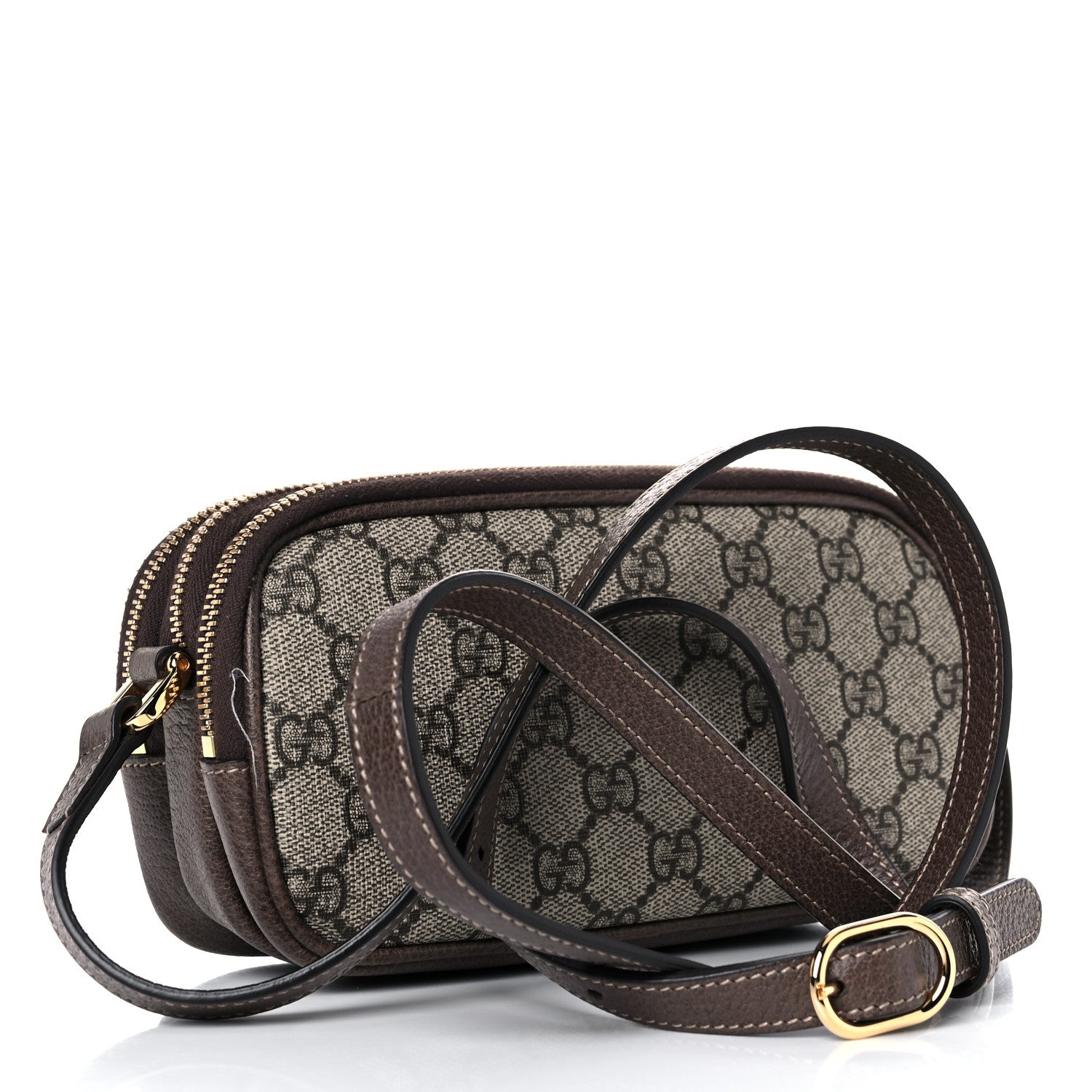 Gucci GG Supreme Monogram Web Mini Ophidia GG Bag Brown 3 of 14