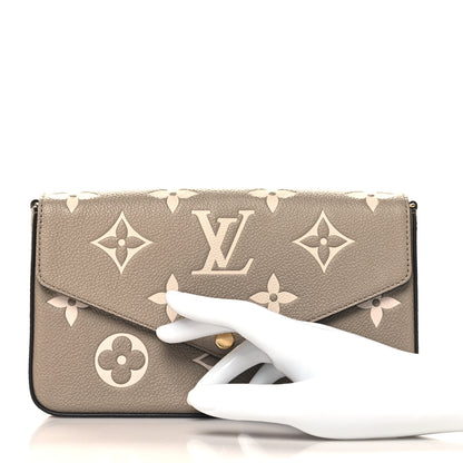 Louis Vuitton Empreinte Monogram Giant Felicie Pochette Tourterelle Creme 2 of 9