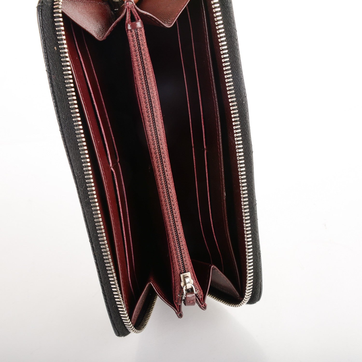 Chanel Caviar Quilted Large Gusset Zip Around Wallet Black 5 of 8