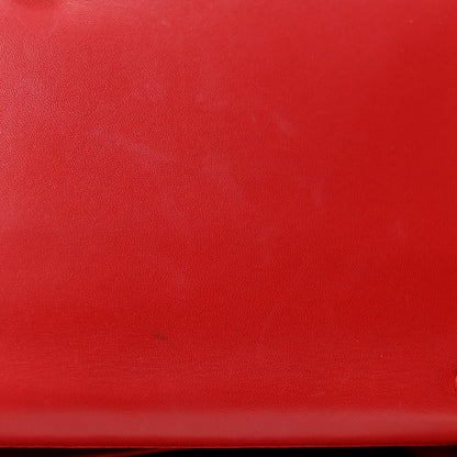Christian Dior Lambskin Cannage Rendezvous Chain Wallet Red 11 of 13