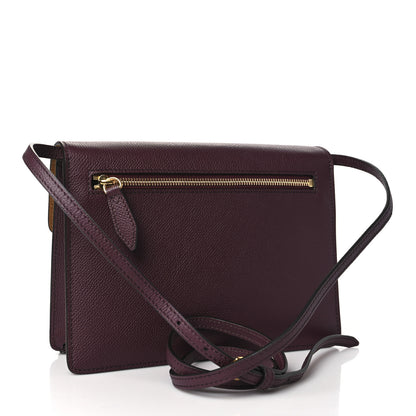 Burberry Derby Calfskin House Check Small Macken Crossbody Bag Mahogany Red 3 of 10